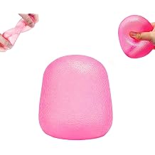 Slow Rising Silicone Stress Ball, Soft Squishy Sensory Fidget Toy for Kids Ages 3& Adults, Portable Squeeze Ball for Desk, Office, Classroom & TravelPink