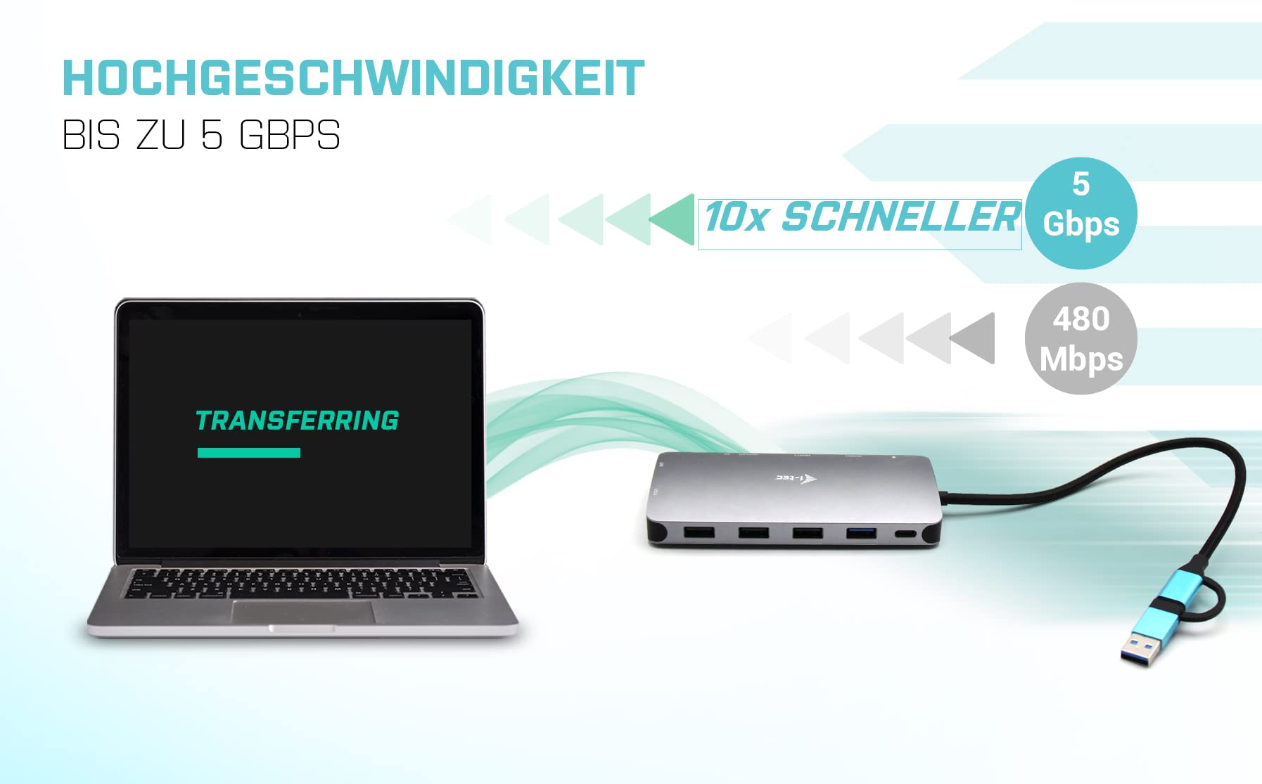 I-TEC USB-C Metal Nano Dock 2xHDMI 1xVGA 1xSD Cardreader 1xmicroSD Cardreader 1xGLAN 3xUSB 2.0 1xUSB 3.2 1xUSB-C3.2Data 1xUSB-C PD