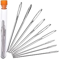 Vista 2 de Outus 9 Pieces Large Eye Blunt Needles 3 Sizes Steel Yarn Darning Knitting Sewing Blunt Needles