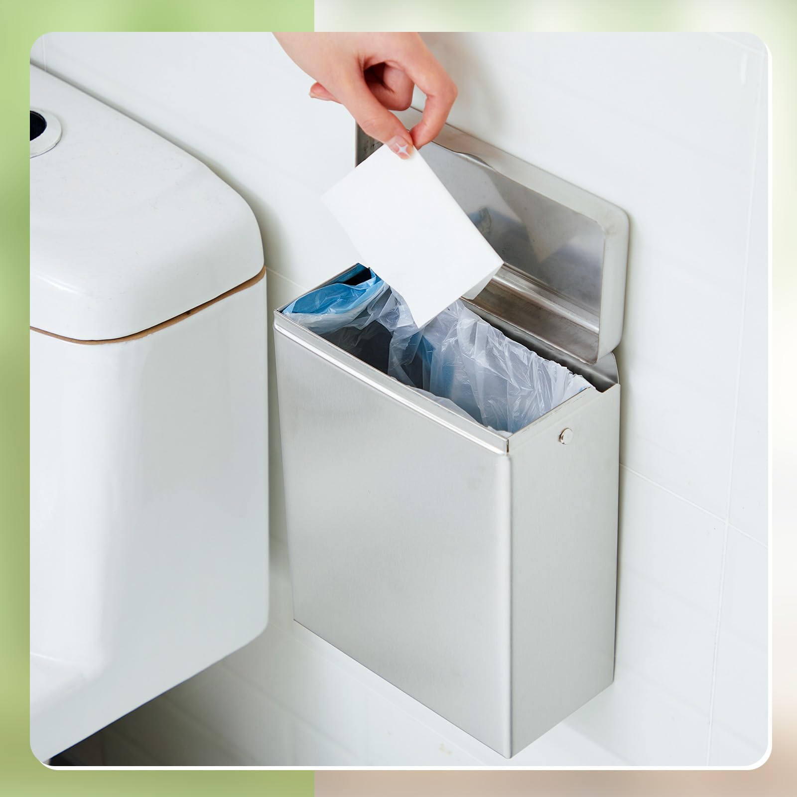 Snapklik Tioncy 2 Pcs Sanitary Napkin Receptacle Wall Mounted snapklik-tioncy-2-pcs-sanitary-napkin-receptacle-wall-mounted