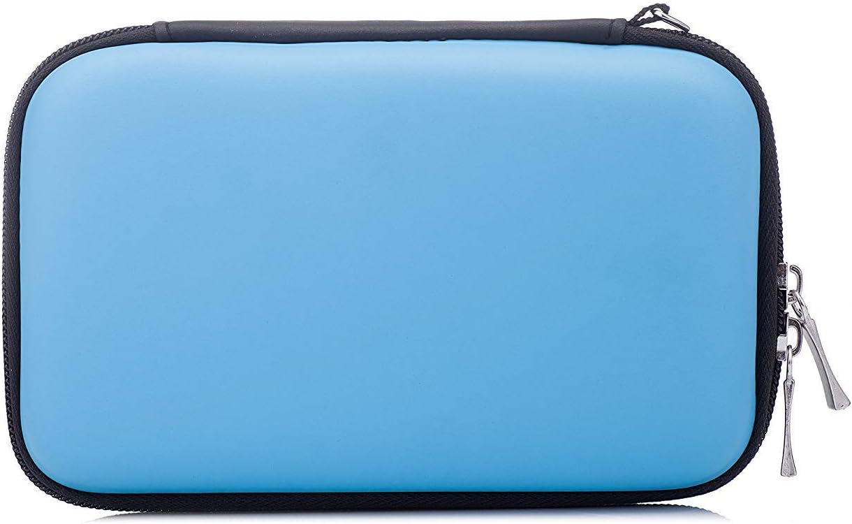 Electronics Kit Carry Pouch Gadget Accessories Organizer Storage Bag Case for U-Disk Headset USB Drive Cable Power Charger (Medium, Blue)