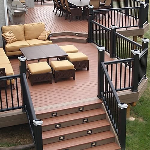 Miniatura 6 de Sumaote Luz solar para poste de entrada, 52 LED de 160 lúmenes, luces solares para postes de madera de 4 x 4, 5 x 5, 6 x 6, luces de valla,