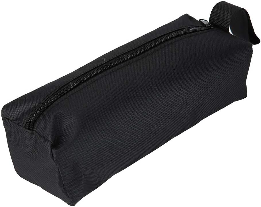 Tool Storage Bag Large Zipper Pouch 600D Polyester Waterproof Multifunctional Organizer Tote Bags for Pliers Screws Repair Hardware Tools(Black)
