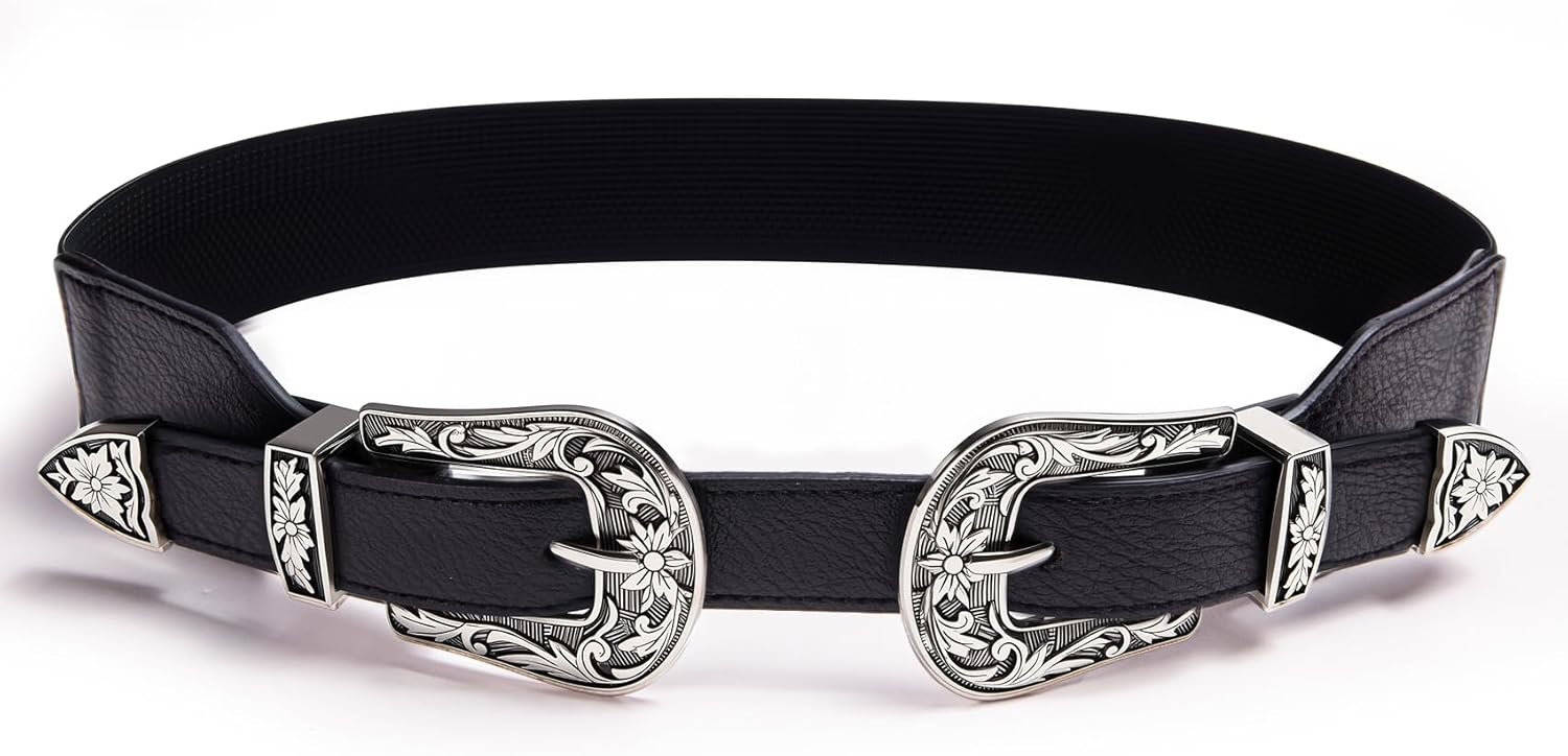 Barry.Wang Rhinestone Belts for Women Silver Gold Bling Belt Diamond Crystal Studded for Jeans Dress Bridal Christmas