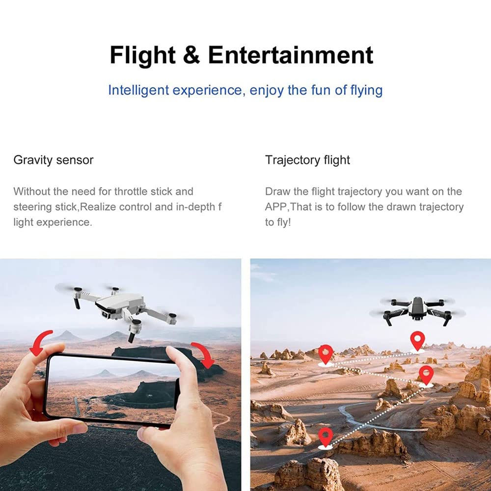 RC Drone with Camera 4K HD WiFi FPV Mini Drone for Kids and Adults Foldable RC Quadcopter with 3D Flip Headless Mode Altitude Hold Storage Bag
