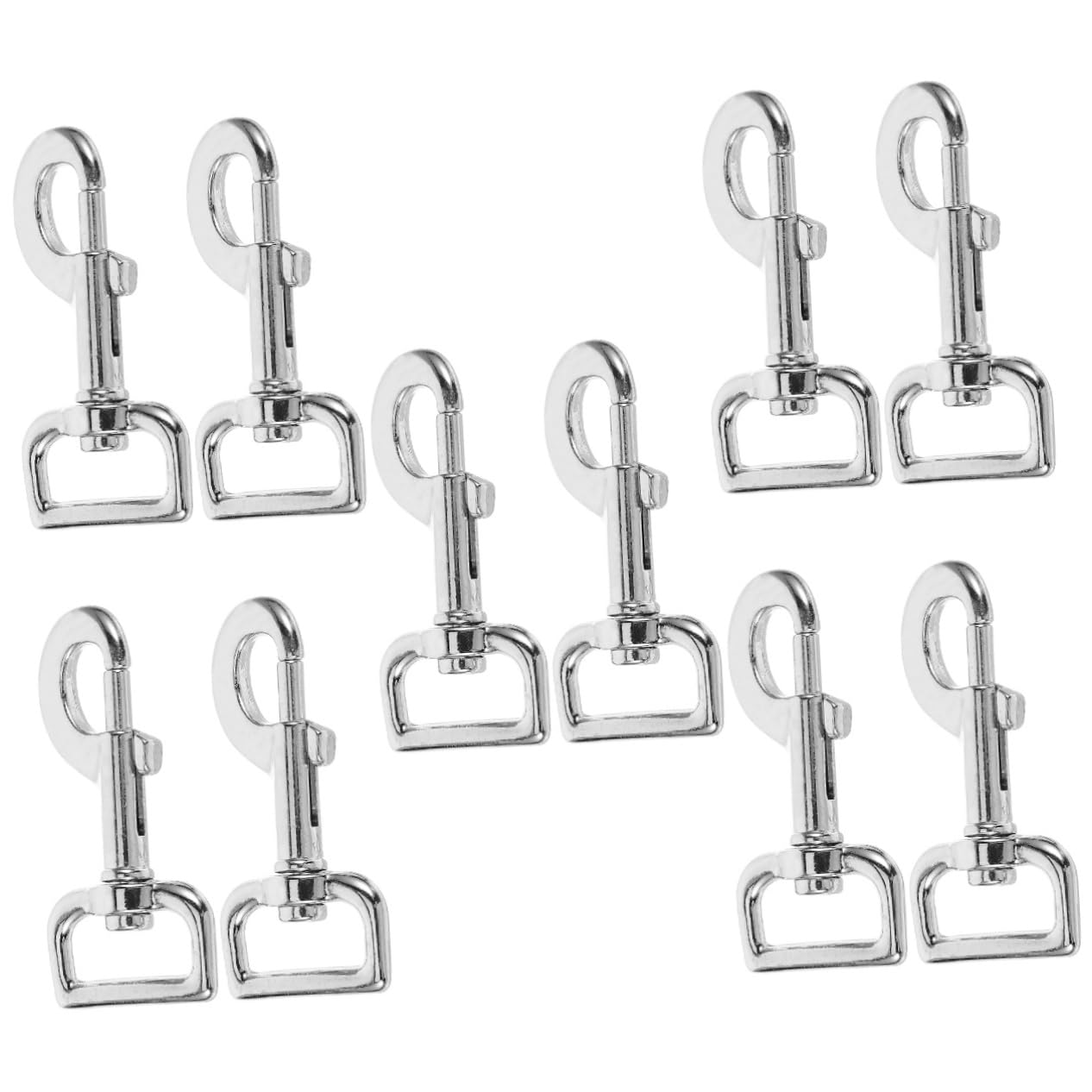 HANABASS 10pezzi Ganci Moschettone Rotante Metallo Per Guinzaglio Per Cani Chiusura Facile e Duratura Per Catena Per Animali Domestici Accessorio Pratico Per Passeggiate e Allenamenti