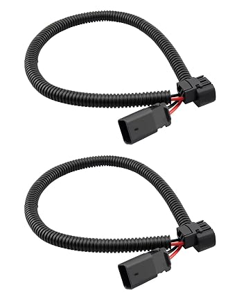 ANODZU Upgrade 5202 H16 PSX24W Fog Light Extension Wire Harness Fit for Jeep Wrangler JK 2010-2018 18In Extension Cords 2PCS