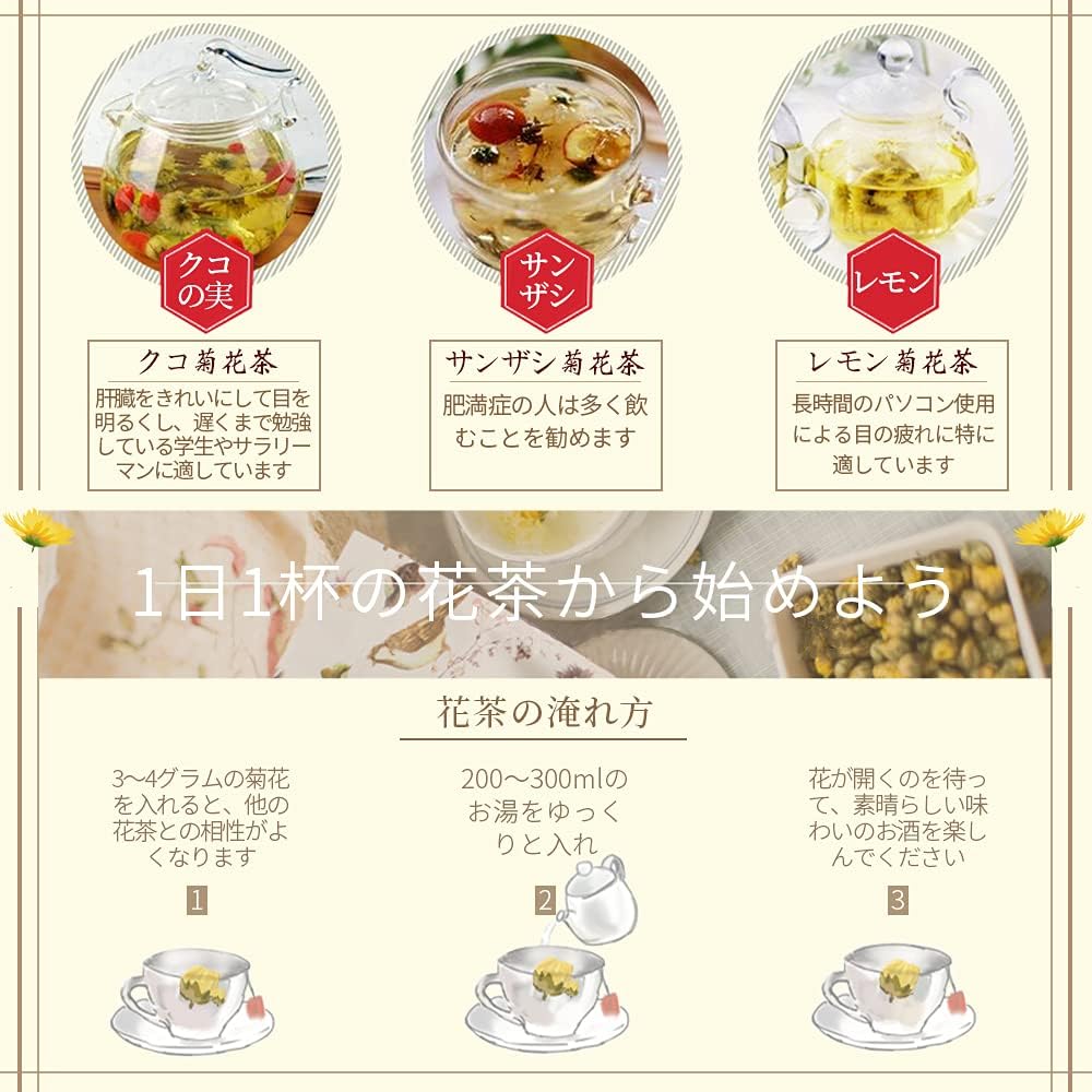 Amazon 煕渓 胎菊 菊花茶100g 50g 2 菊の茶 ハーブティー 花茶 茶葉 菊芋茶 自然栽培 中国茶 健康茶 無農薬 無添加 煕渓 ハーブティー 通販