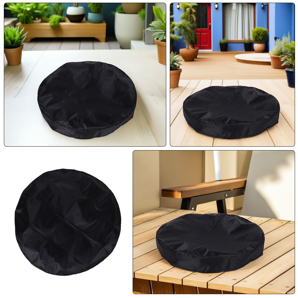 Mipcase 2 szt. Okrągły pokrowiec na stół: Oxford Cloth Ochraniacz na meble ogrodowe, odporny na warunki atmosferyczne - na patio, stolik kawowy, balkon,