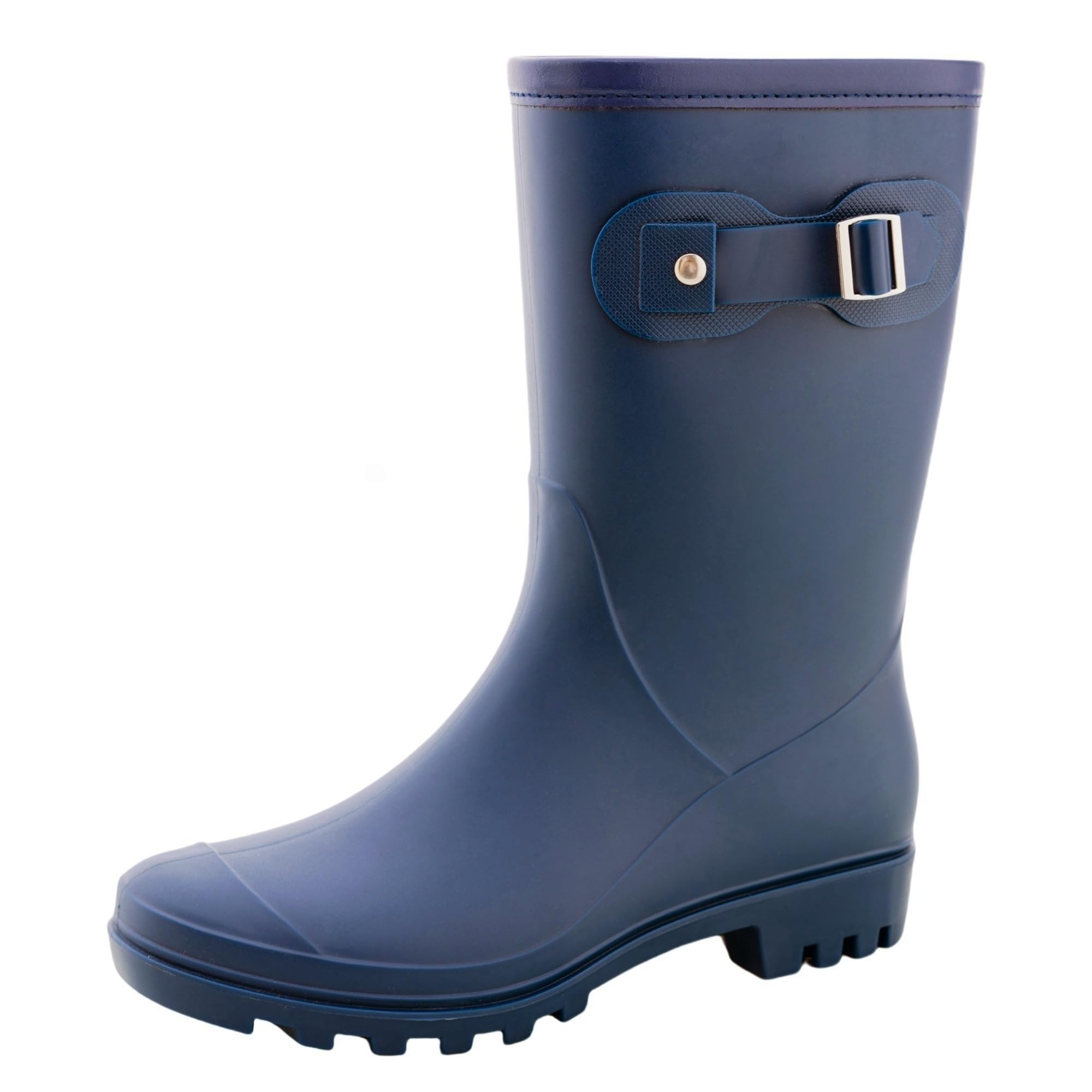 Women's Mid Calf Rain Boots Waterproof Fashion Garden Shoes Anti-slipping Rainboots For Women Comfortable Insole Light Rain Shoes