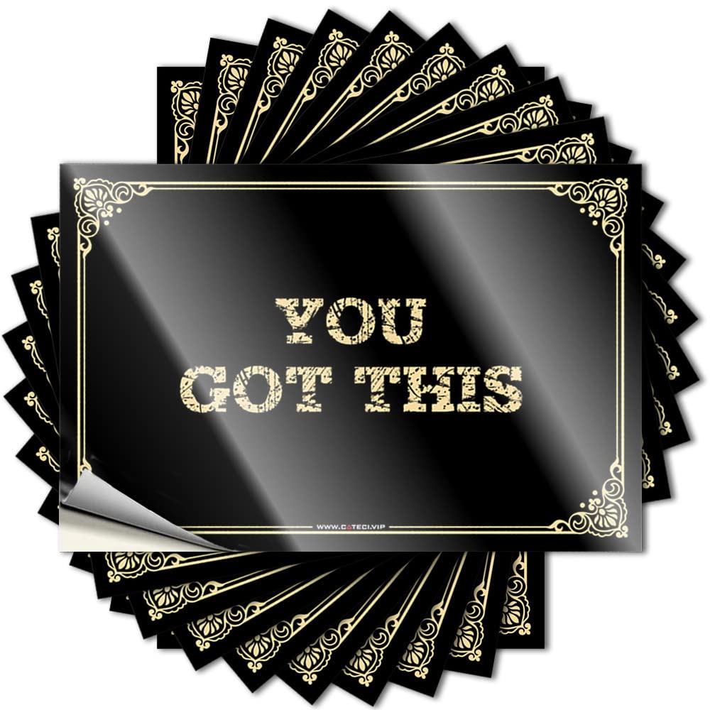 Decals Back Yard Decorations Peel and Stick - You Got This Bottle Coastal Waterproof Vinyl for Silicone(12X18CM)
