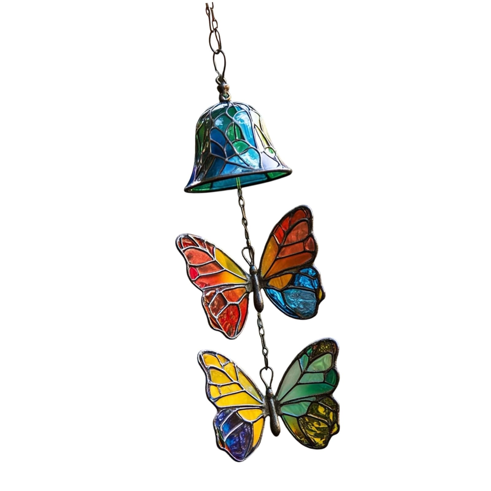 Shntig Wind Chimes Producing Clear Tone for Balconies and Garden Creating a Peaceful Artistic Iron Design Colorful Wind Chimes