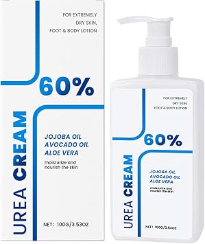 Urea Cream 60 Percent Body Lotion Body Moisturiser Lotion for Dry Skin,Urea Foot Creams for Cracked Heels,Hydrating and Moisturizing Skin Foot Cream,Non Greasy Fast Absorbing Body Skin Care Repair