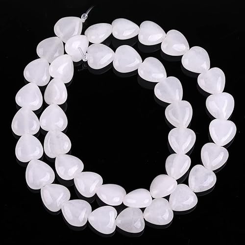 Miniatura 11 de GEM-Inside - Dijes de corazón de 0.394 pulgadas (0.394 in) con piedras preciosas de ojo de tigre amarillo natural para fabricación de joyas, hilo