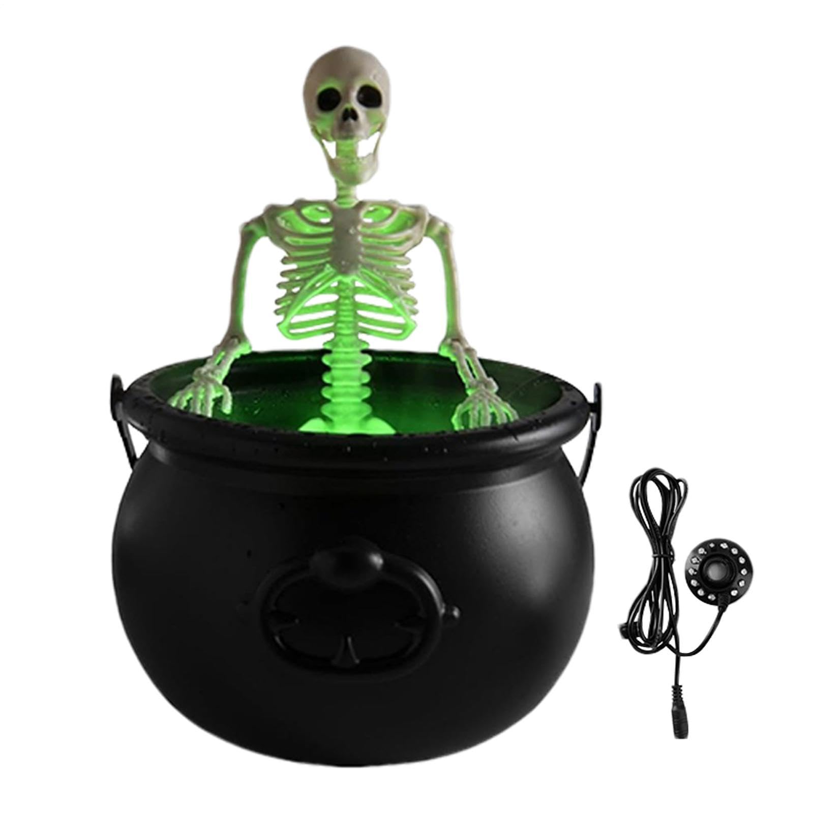 Duży kocioł na Halloween, straszne dekoracje na Halloween, w zestawie