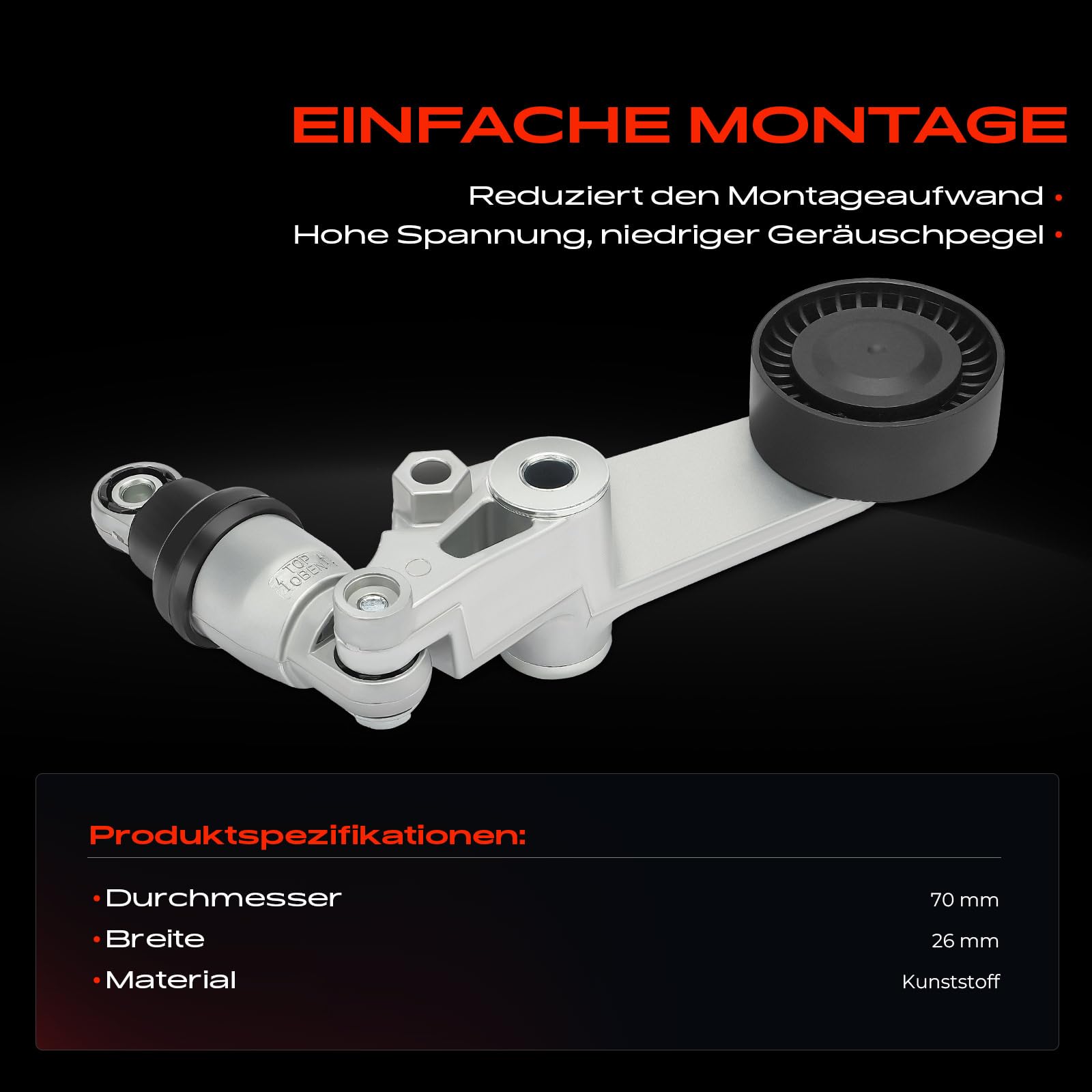 Frankberg Riemenspanner Keilrippenriemen für Elise A-u-r-i-s A-v-e-n-s-i-s Celica Corolla Isis MR 2 III RAV 4 II Wish 1.4L 1.6L 1.8L Benzin 1999-2020 T38286