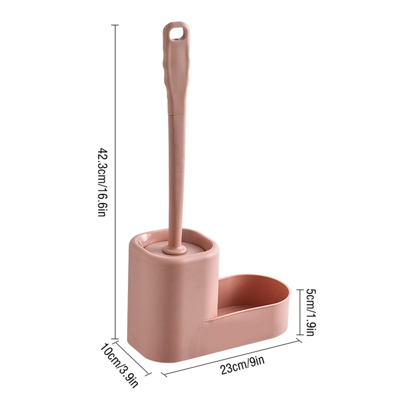 Brosse de toilette Ensemble de brosse de toilette Tête de brosse en caoutchouc Cheveux antiadhésifs Manche long Type de sol mural Double usage (Blanc/Rose/Bleu/Vert) Brosse de nettoyage des toilettes