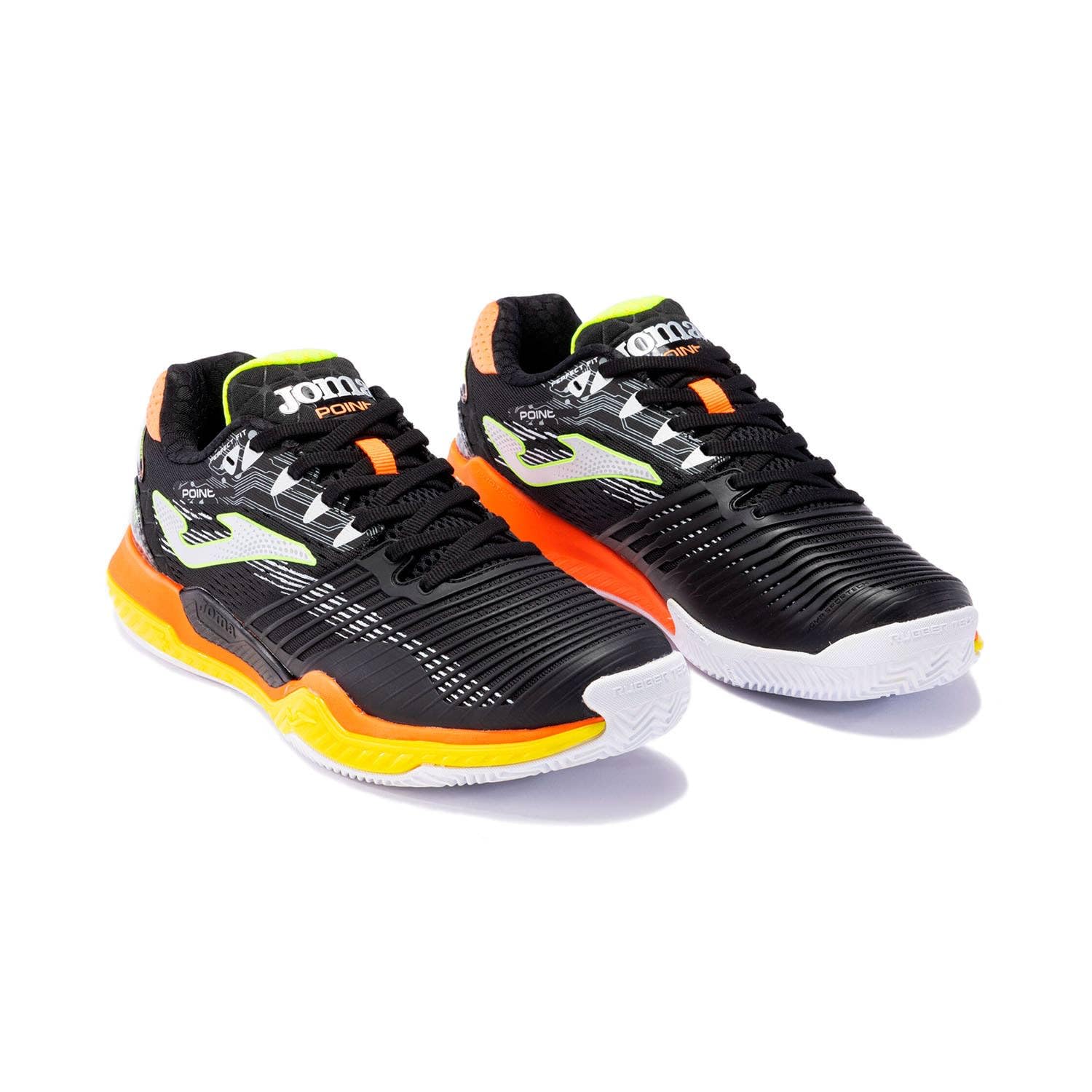 Joma Uomini Point Clay Scarpe da Tennis Scarpa per Terra Rossa Nero - Arancione 42