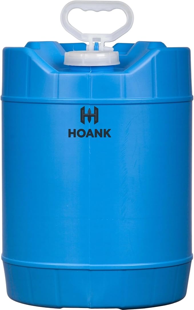 Oil Storage Container Automotive - Translucent Recycle Oil Jug - 5.5 Gallon Oil Container Automotive - ext. dia. 11.5" x 14.75" H. (Lid Included)