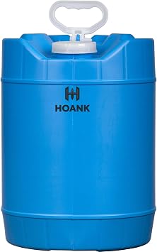 Oil Storage Container Automotive - Recycle Oil Jug - 5.5 Gallon Oil Container Automotive - ext. dia. 11.5" x 14.75" H. Lid Included BLUE
