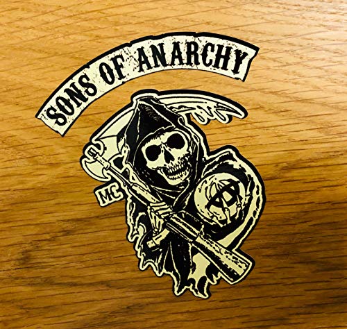Generic Autocollant « Sons of Anarchy » en vinyle, imperméable, pour valise de voyage, voiture, skateboard, motos, vélos, skateboard, ordinateur portable, scooter
