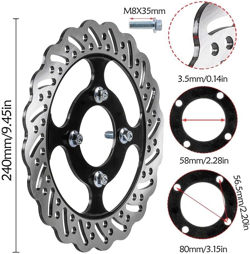 19" Front Wheel 70/100-19 Tire & Rim with 15mm Axle, 31" Front Fork Suspension, 45mm/48mm Triple Clamp & Disc Brake Kit for Pit Dirt Bikes, 110cc-200cc Offroad, Apollo, SSR, Taotao