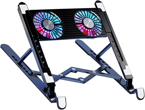 LED Gaming Laptop Cooling Pad Laptop Cooling Stand External Cooling Fan Cooling Laptop Folding Bracket