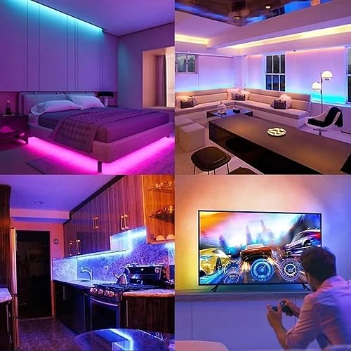 Miniatura 6 de DAYBETTER LED Strip Lights 130ft Lights Strip for Bedroom, Desk, Indoor Room Bedroom Brithday Gifts RGB Decor with Remote and 24V Power Supply