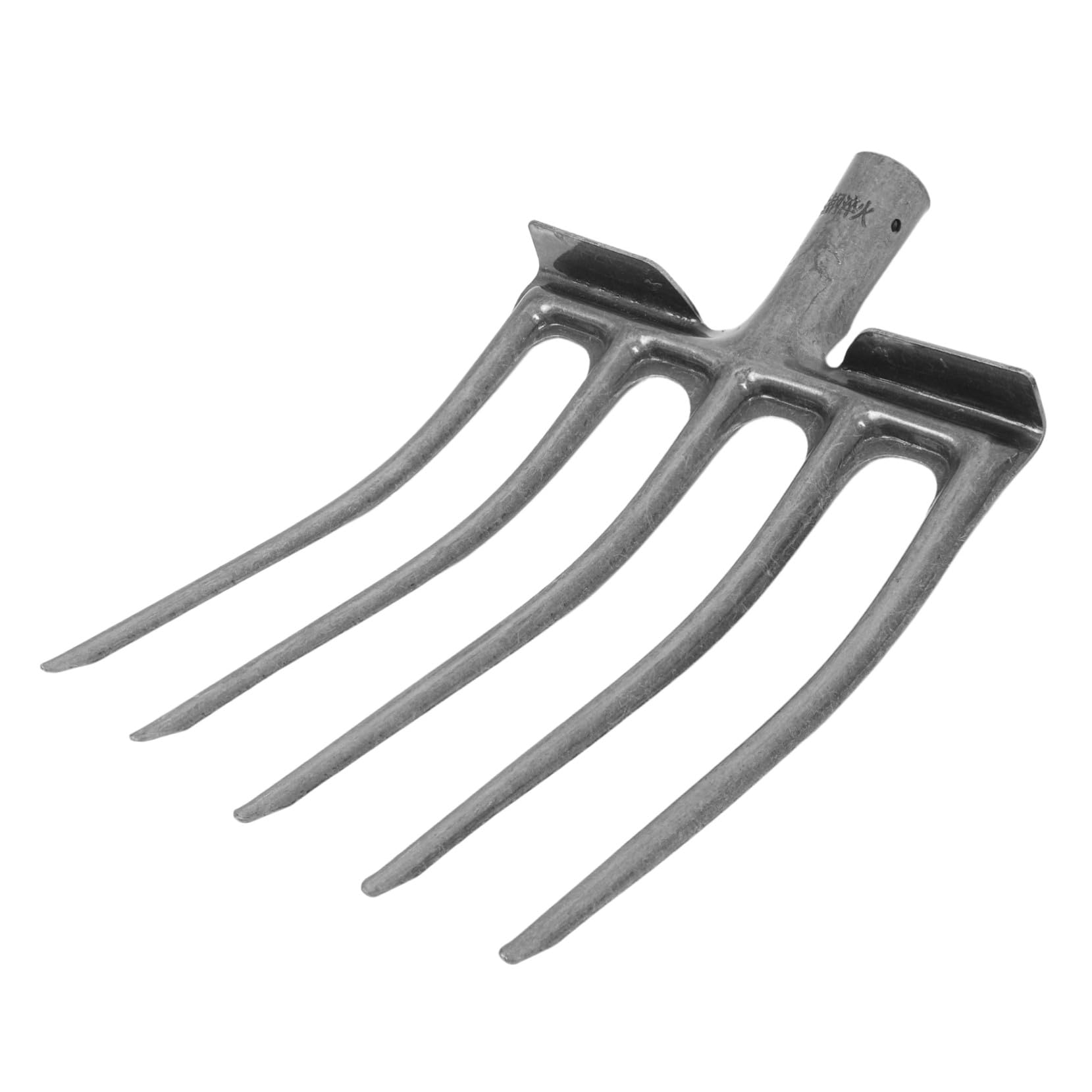 Forca da Aratura in Acciaio per Giardinaggio Agricolo, Testa Forca Multidente 5 e 6 Punte, Utensile per Allentare e Rivoltare Terreno, Attrezzo per Manutenzione Orto e Stalla