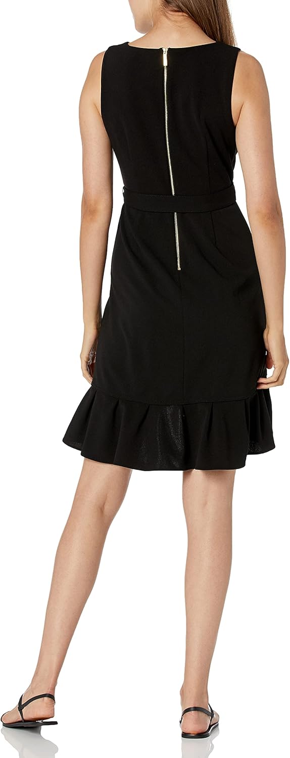 Cocktail Dress Calvin Klein Sleeveless Ruffle Hem Midi Dress Calvin Klein  Tie Waist Ruffle Hem Dress