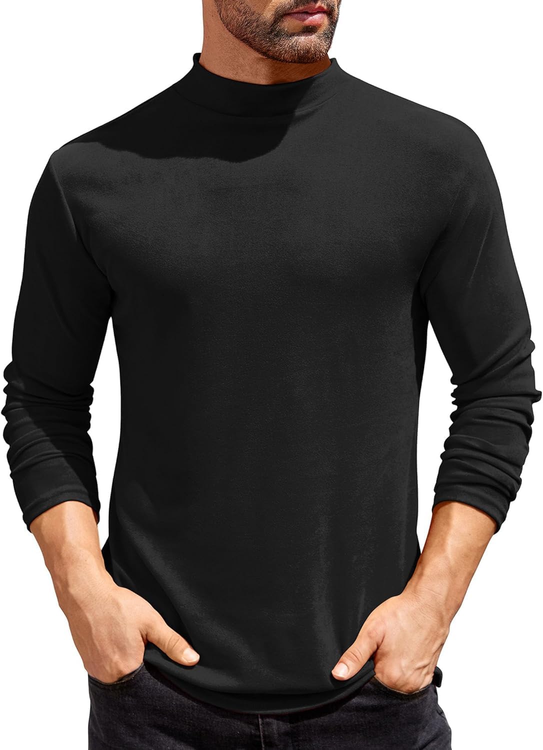 DENIMHOLIC Men's Slim Fit T Shirt (TURT-BLACK-XL_Black_XL)