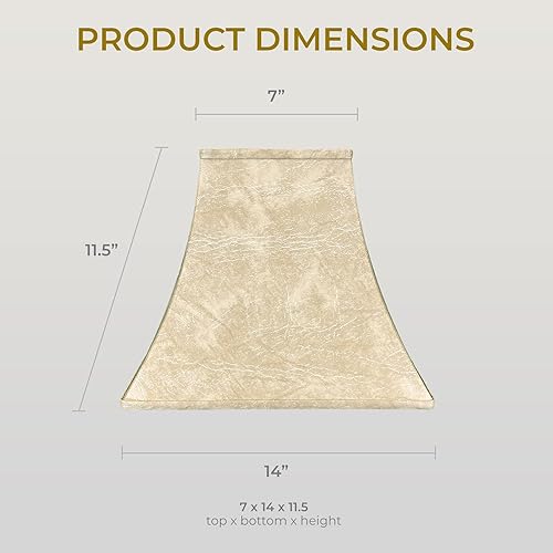 Miniatura 6 de Royal Designs - Pantalla básica de campana cuadrada, color Mouton, 7 x 14 x 11.5 pulgadas