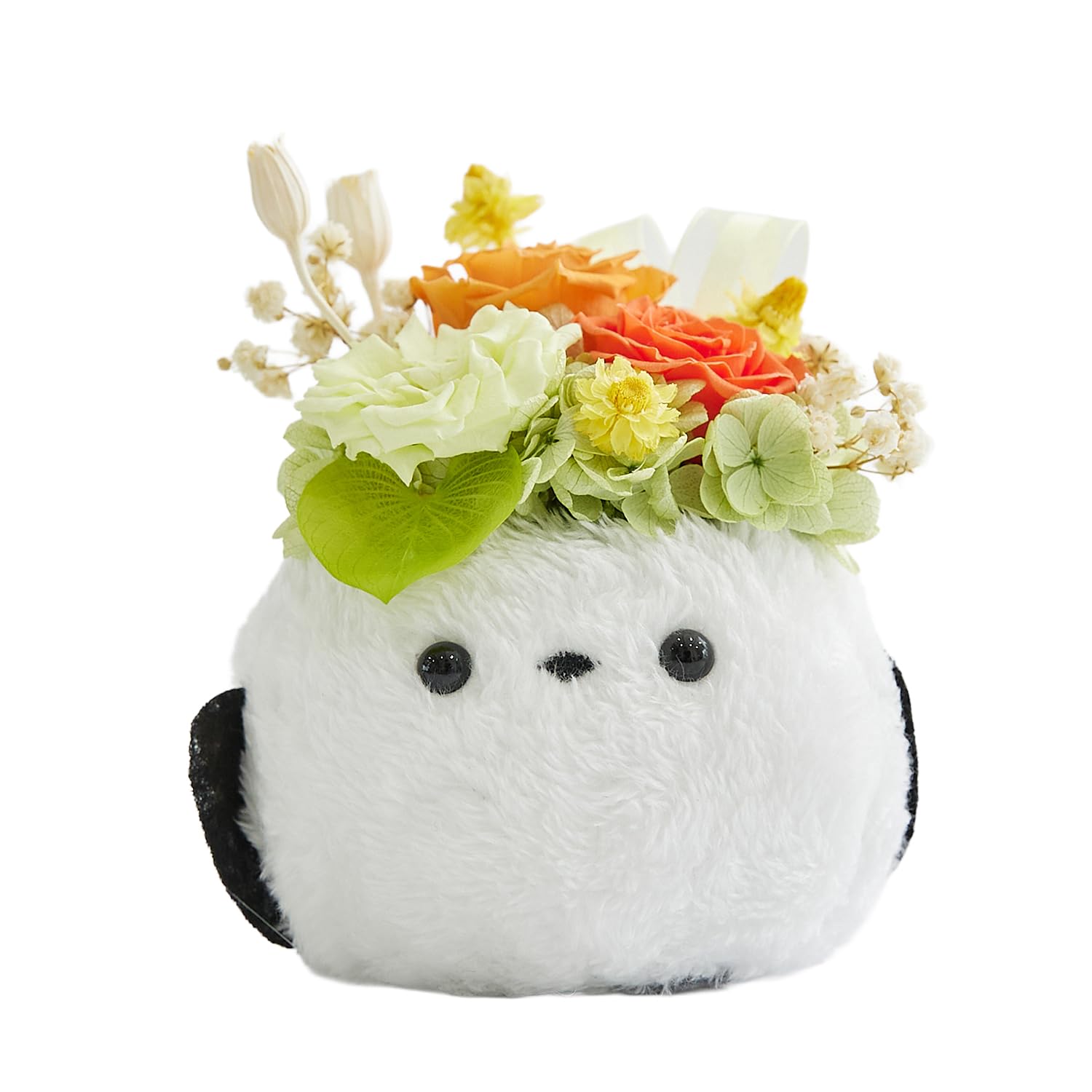 プリザーブドフラワーリース♡白いアジサイの中のシマエナガ プリザーブドフラワーリース♡白いアジサイの中のシマエナガ Xで話題