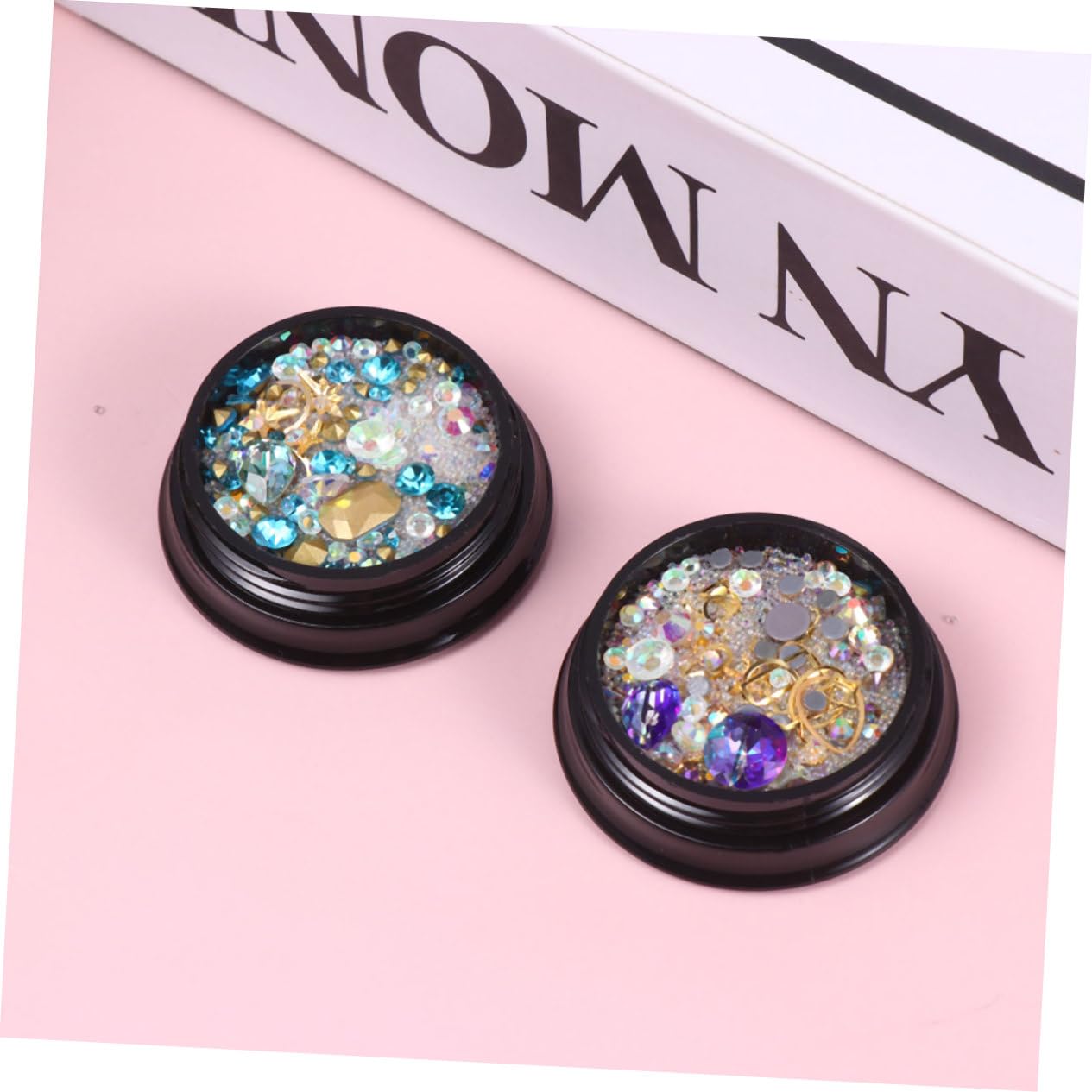 Healeved 18 Cajas accesorios de bricolaje para uñas pegatinas para uñas pegatinas uñas gemas para uñas decoración de manicura bricolaje pedrería grano de uñas de manicura joya talón