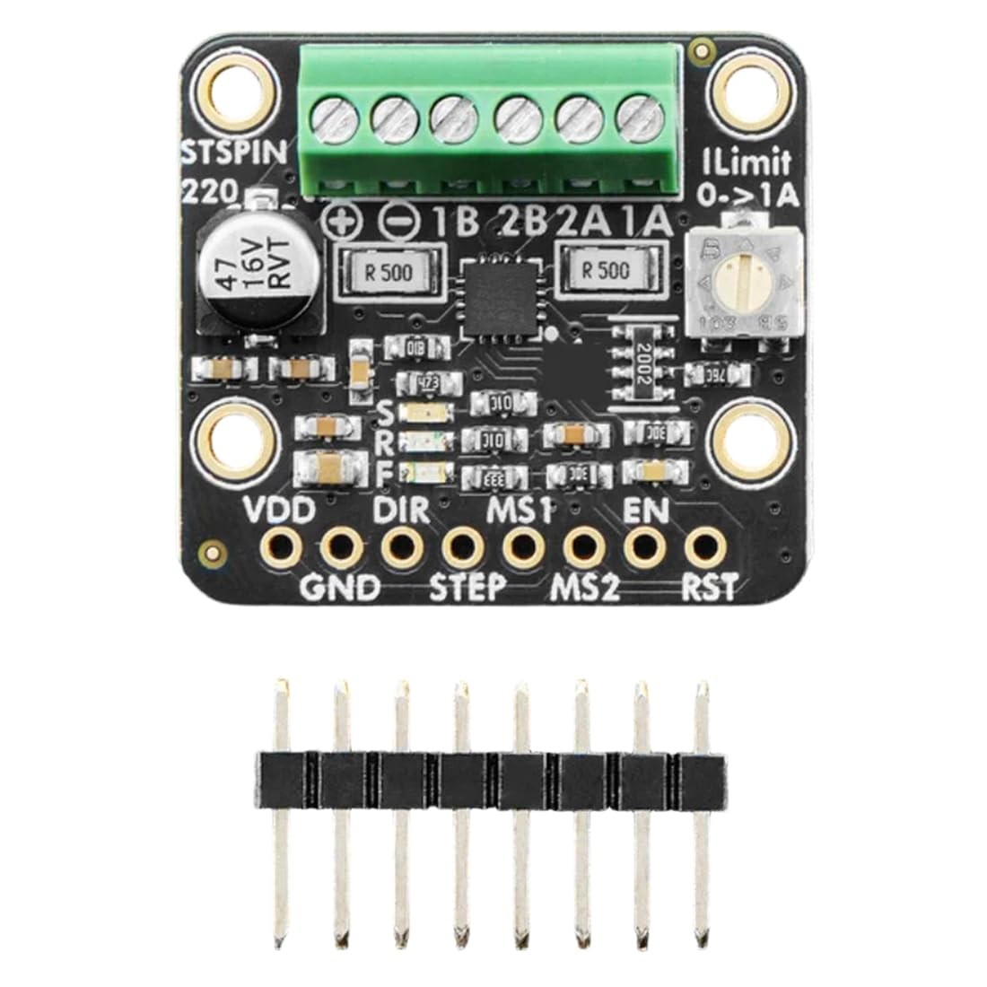 Jnchdghwa Black Micro Stepper Motor Driver Module 6353 Stspin220 1/256 Microstepping 1.3A 10V Up To Breakout Board