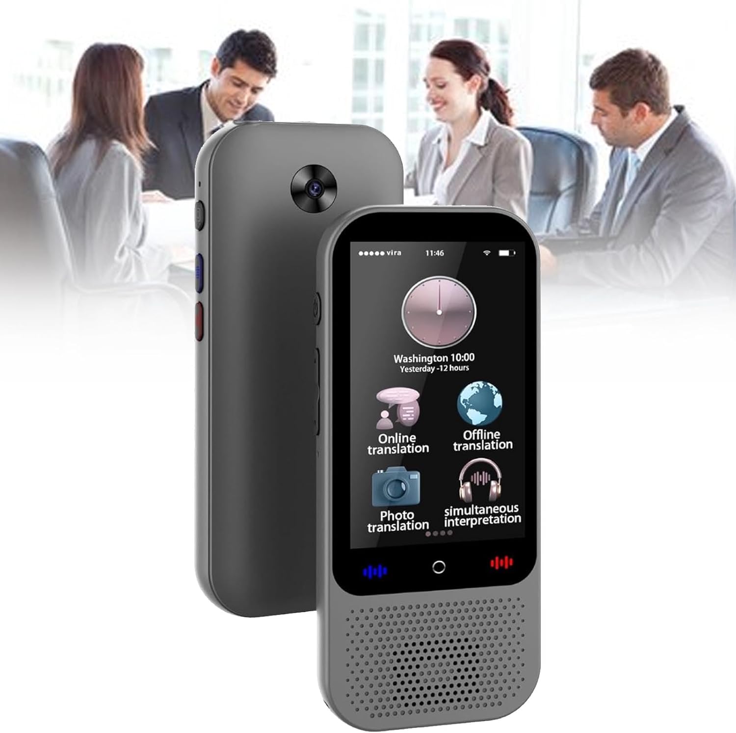 Languages Translator Device, Voice Machine with AI Assistant, Support 17 Offline/138 Languages Online, Unit/Exchange Rate Conversion, Simultaneous Interpretation