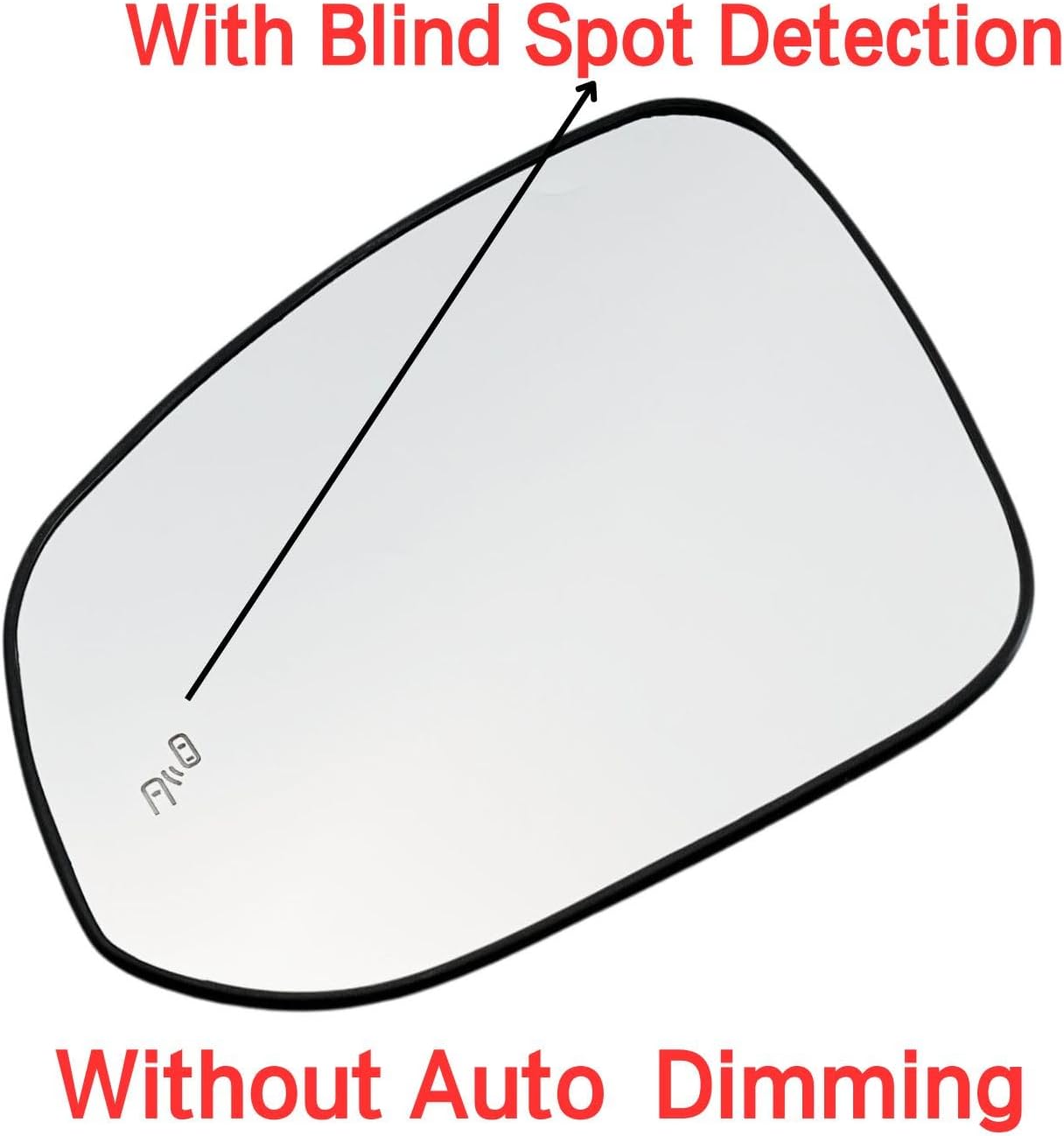 Left Driver Side Mirror Glass Heated w/Blind Spot Without Auto Dimming Compatible with for Toyota Rav4 2019-2024 Left Side View Mirror Replacement Glass With Backing (Blind Spot Left Driver Side)