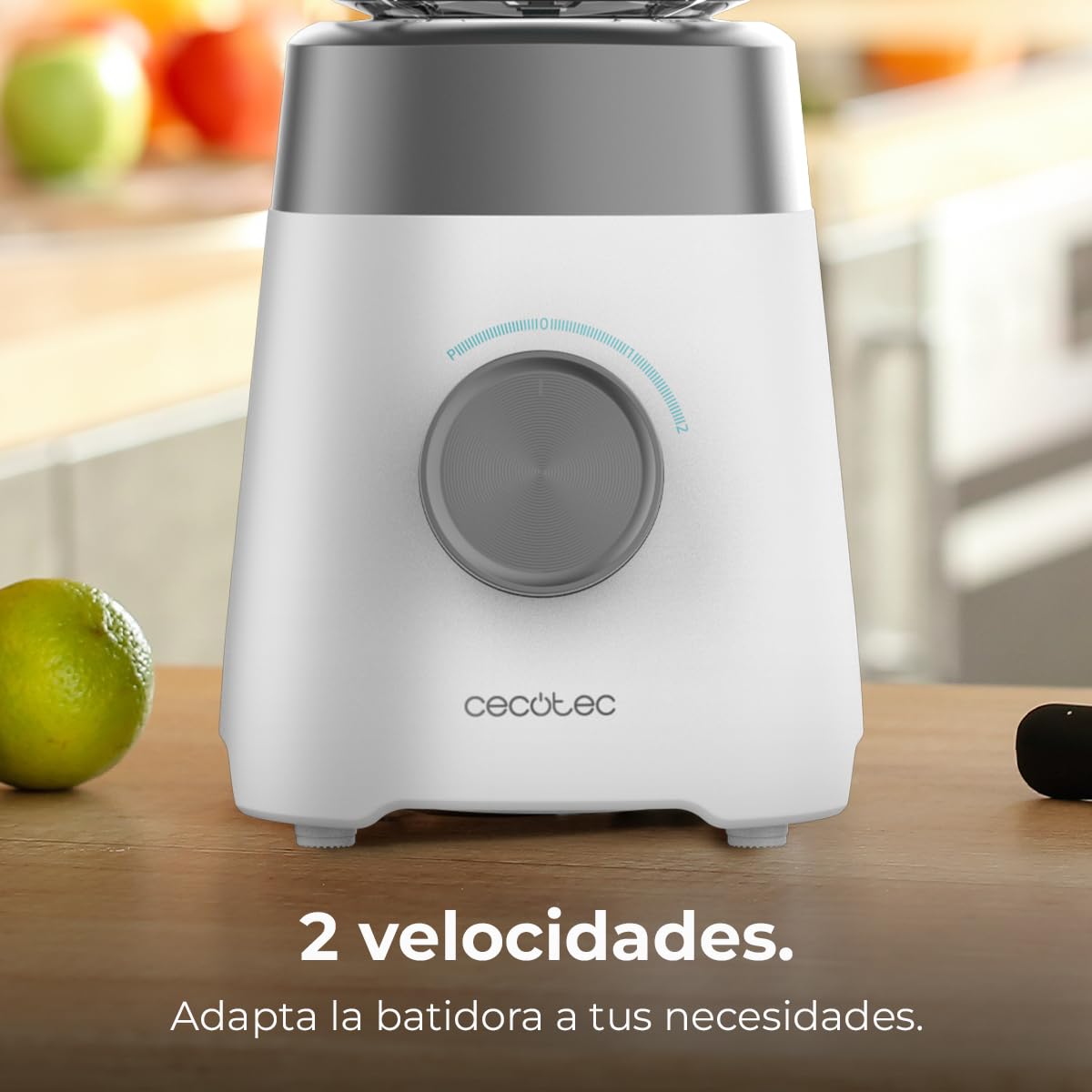 Cecotec Batidora de Vaso 1,5L Power Black Titanium 1300W 20000RPM Cuchillas Titanio 2 Velocidades Función Pulse