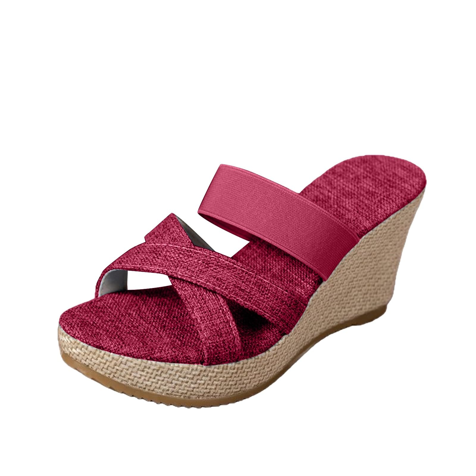Mules à talon compensé avec bride élastique antidérapante - 6