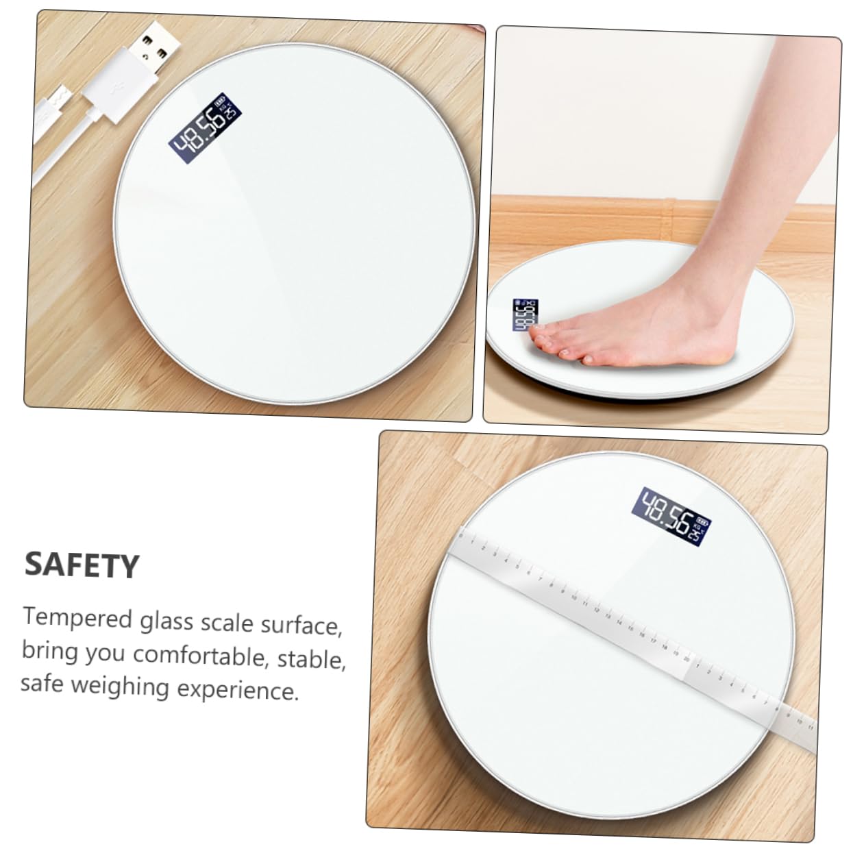 Báscula De Peso Corporal De Precisión Báscula De Salud Duradera Vidrio Templado Abs