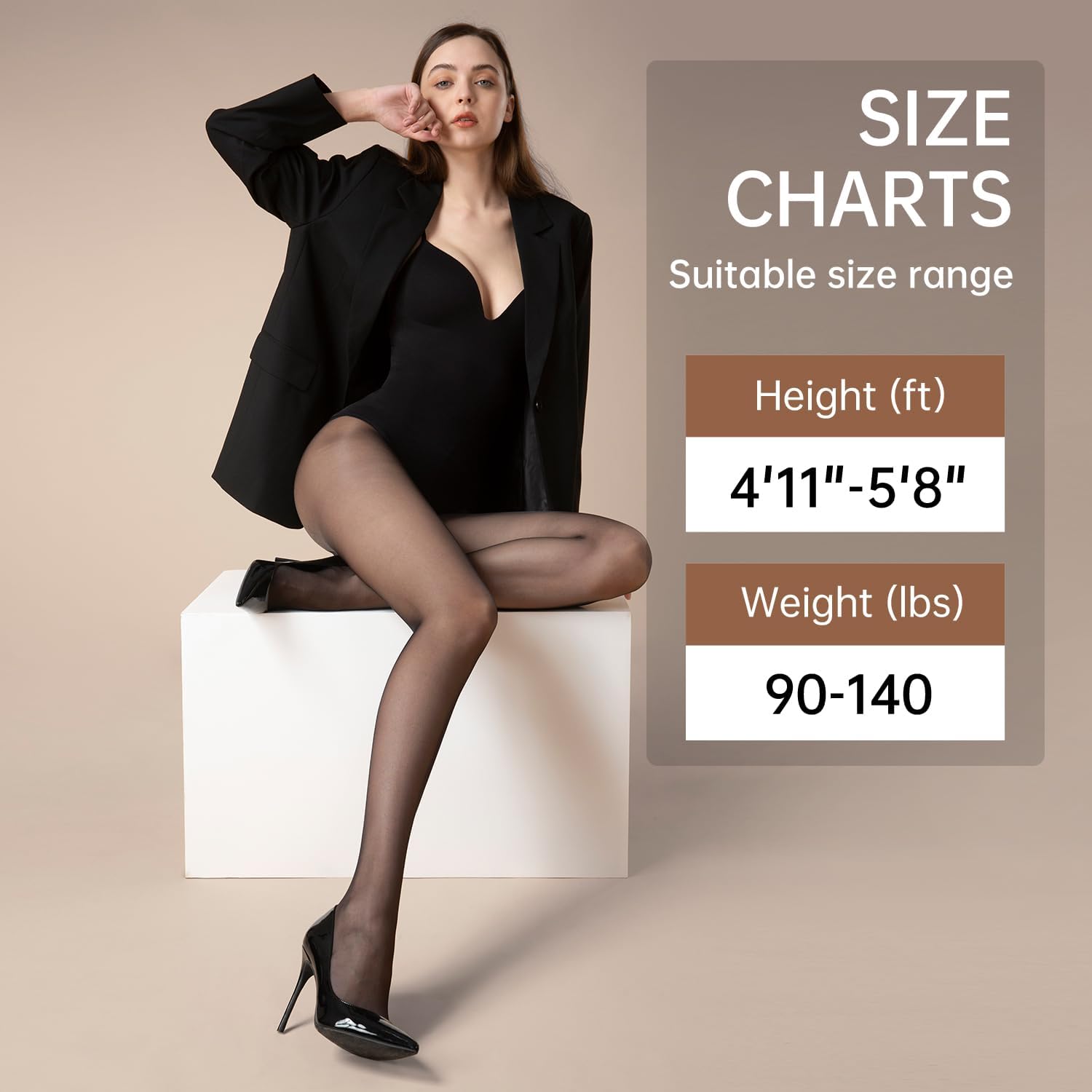 2 Pairs Women's Sheer Tights, 1D Ultra Thin Soft Nylon Regular Panty Multicolour High Sheer Anti-slid Pantyhose - Image 6
