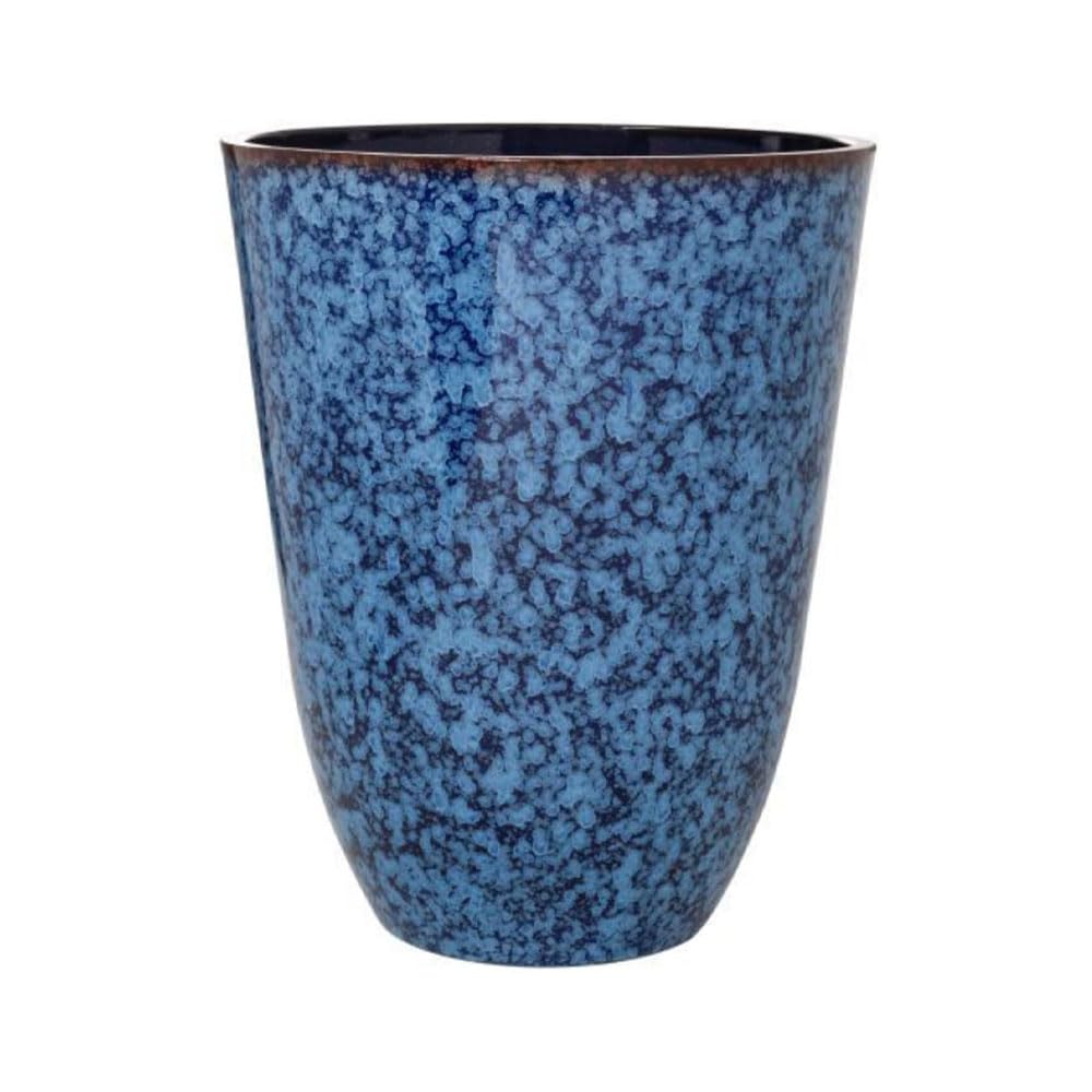shopior Plastic Plant Pot | Heavy Duty Planter 15L | Indoor Outdoor Flower Pot | Weatherproof Garden Container with Drainage Holes | Decorative for Garden Patio Balcony (Dappled Blue, 29cm-Pack 1)