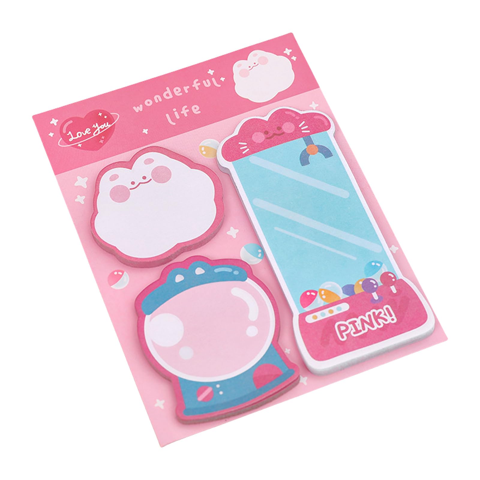 Jazuaiao 60Sheets Sticky Notes for Writing Cartoon Animal Note Paper Cartoon Notes Memo Pad Reminder on Notebook Calender Fridges Student Planner Adhesive