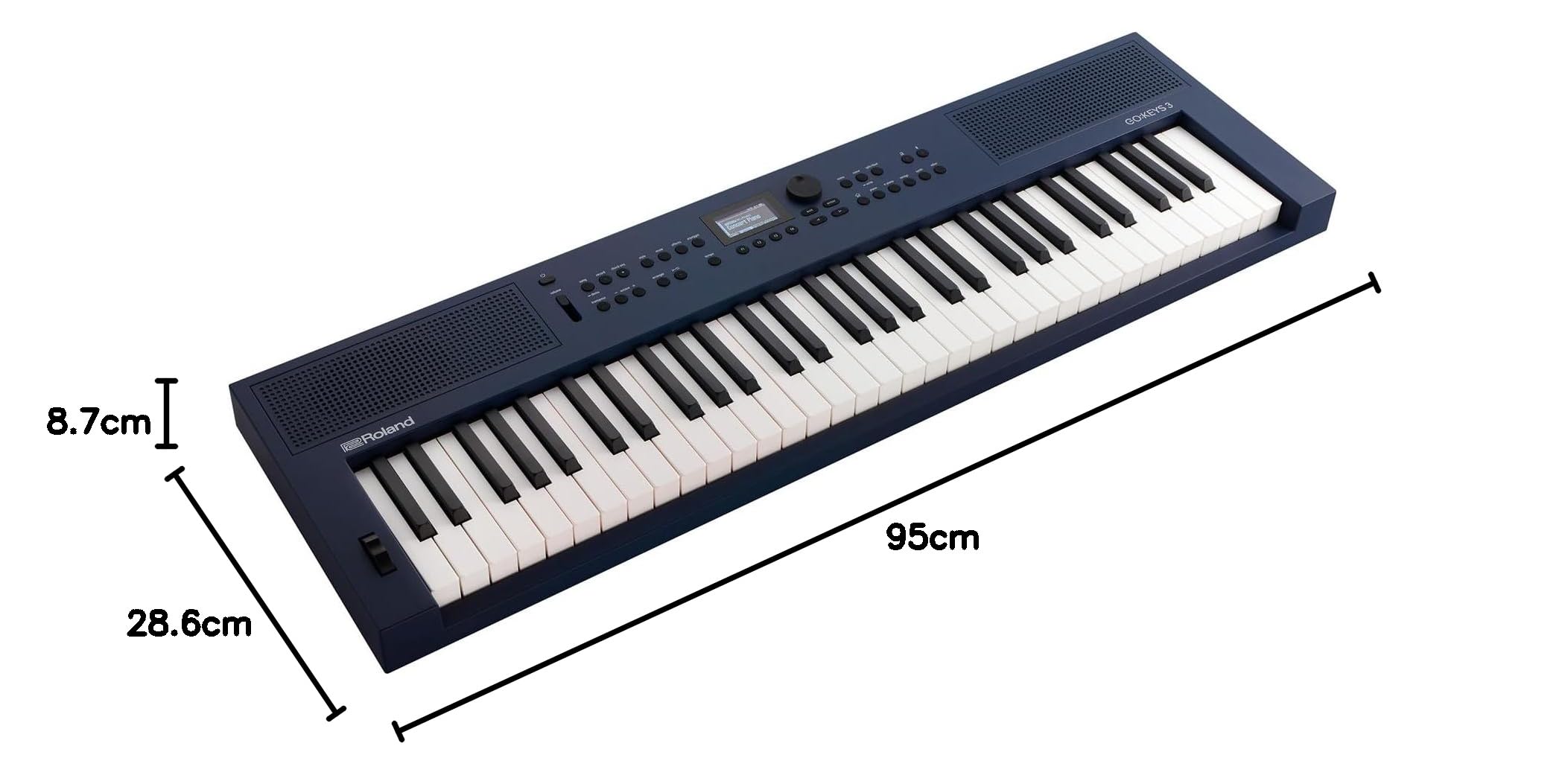 Roland GO:Keys 3 Music Creation Keyboard Midnight Blue 61 Tasten + keepdrum Keyboardständer