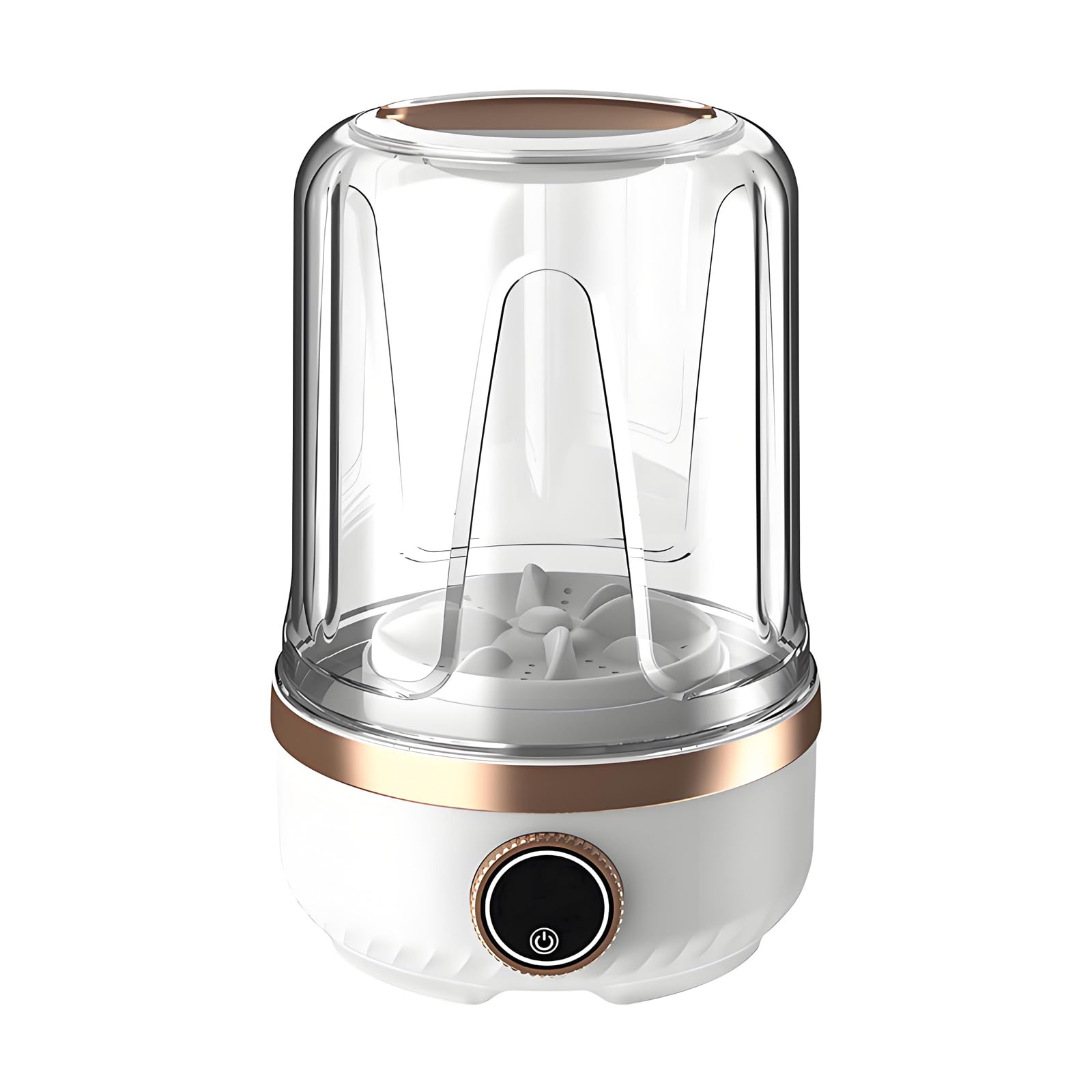 Mini Lavadora Portatil con 3 Modos de Limpieza y Pantalla Inteligente LED, 2L Lavadora Pequeña para Apartamento Hotel Baño(Size:6.02 * 6.02 * 9.05in,Color:Blanco)