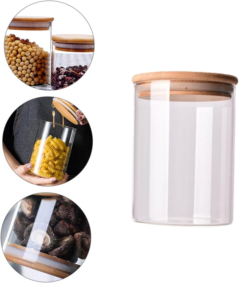 10pcs 6.5x8cm Glass Sealed Canisters with Lids Airtight Food Storage Jars for Tea Candy Pantry Organization