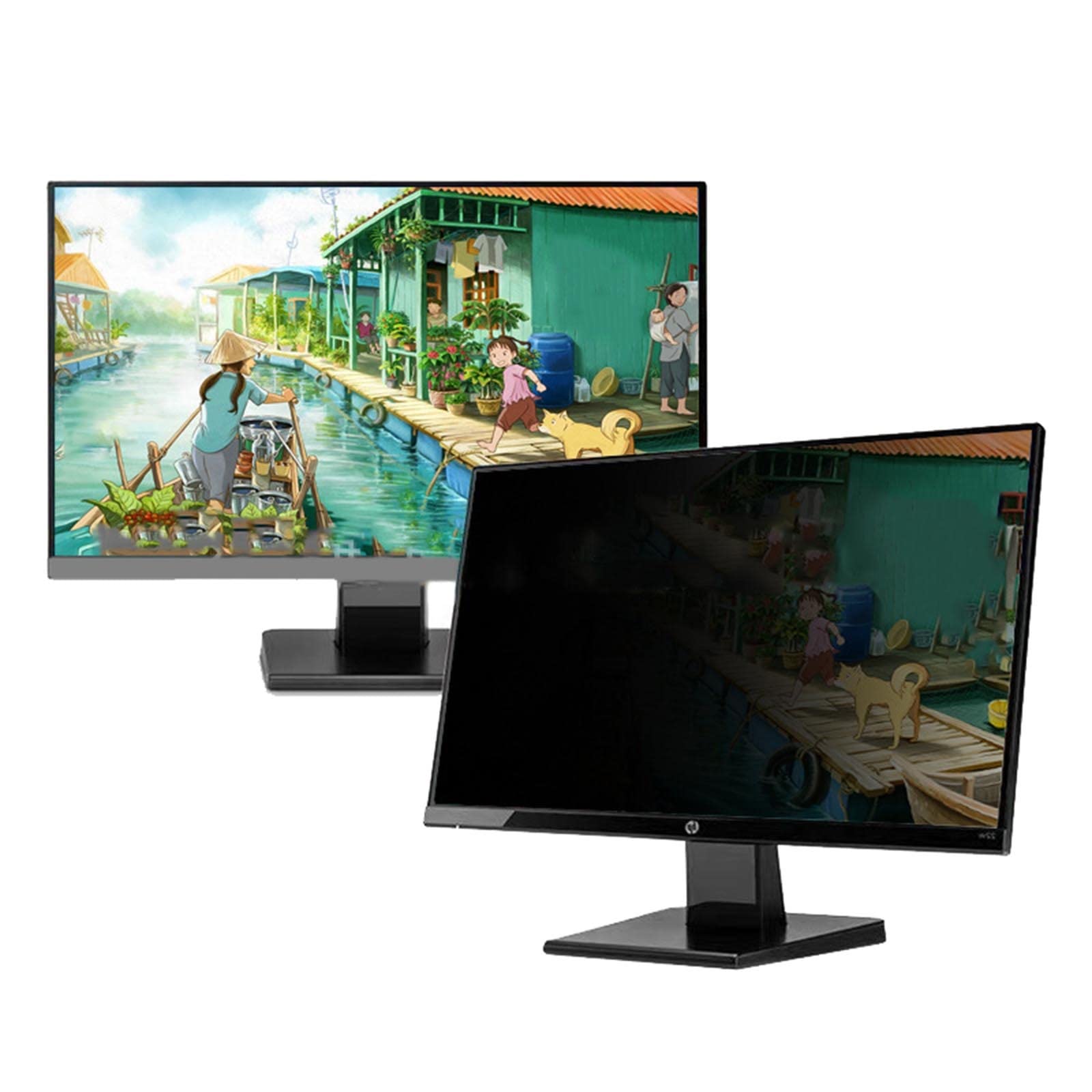 LIGUOYI Filtro De Privacidad para Ordenadores Monitores, Antis Luz Azul Filtro De Pantalla, Antis-Reflejos, Antis UV, Extraíble Filtro De Pantalla, Protector De Pantalla Antis-arañazos