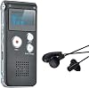 Portable Digital Voice Recorder Sound Audio Recorder Dictaphone LCD Recorder MP3 Player-8GB Black