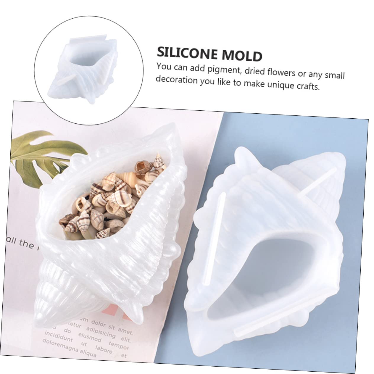 SEWACC 3piezas Moldes De Silicona Para Manualidades Moldes De Resina Epóxica Para Crear Cajas De Almacenamiento Forma De Concha Accesorios De Manualidades
