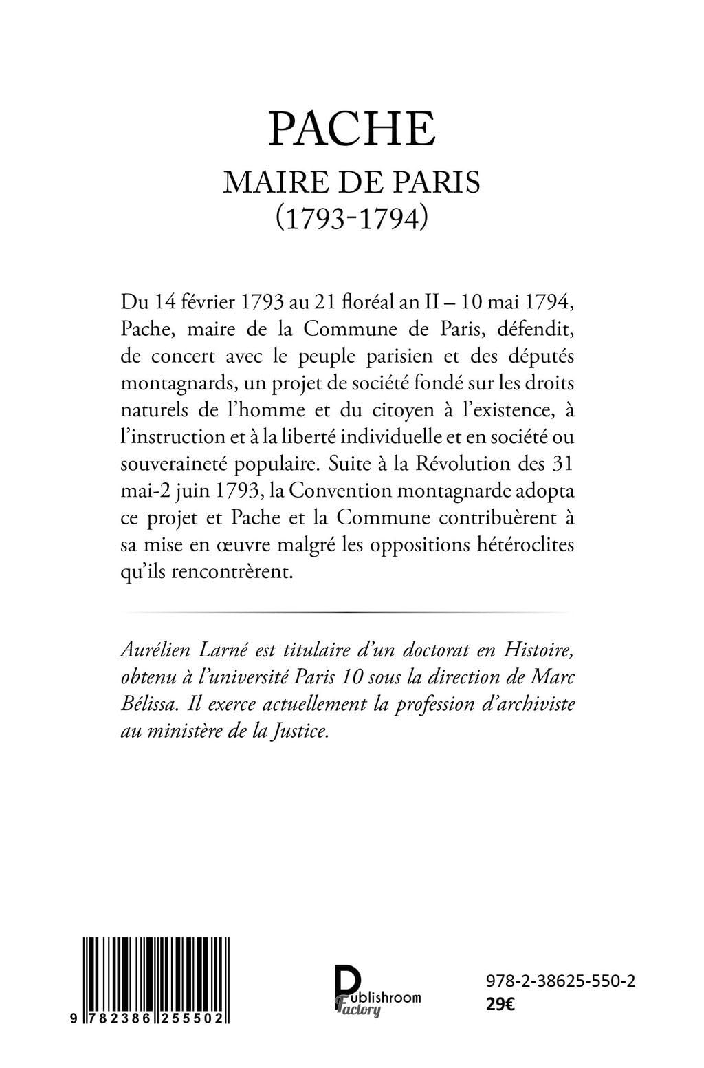 Pache, maire de Paris (1793-1794): La mise en place d'un projet de société fondé sur les droits naturels